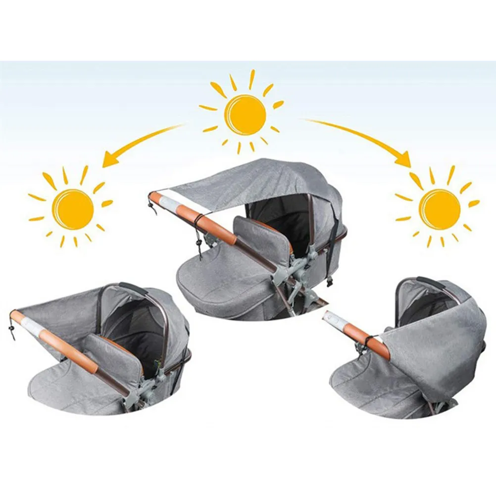 1Pcs Baby Stroller Cover Light Grey Uv Protective Sunshade Waterproof Windproof Infant Stroller Cover Breathable Lightweight