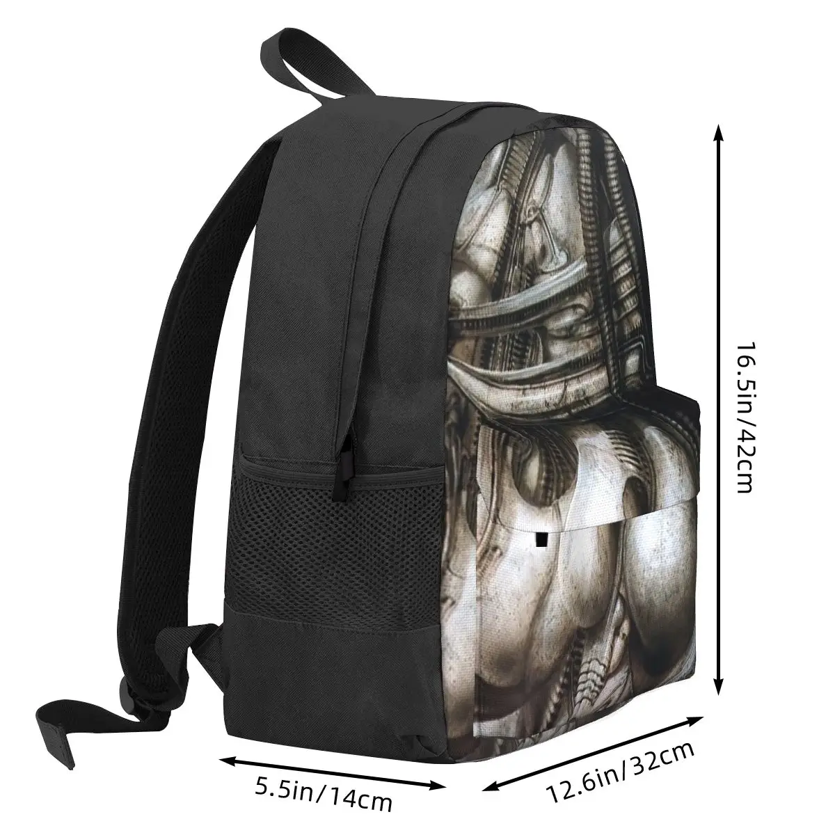 Hans Ruedi Giger Surrealism Art Backpack Student BookBag Kids School Bag Computer Shoulder Bags for Men Women