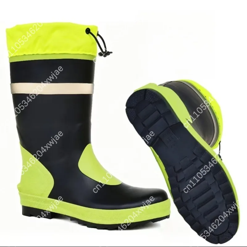 Industrial Safety Rain Boots Reflective Waterproof Anti Puncture for Traffic Sanitation Outdoor Work