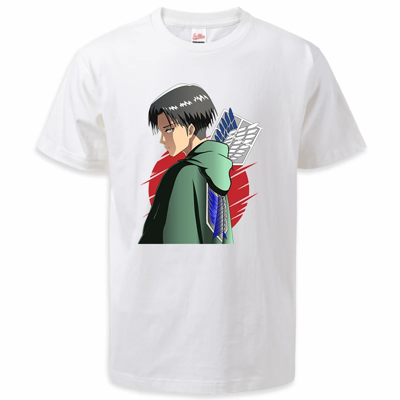 Attack On Titan Summer Mens Tshirts 2024 Fashion AOT Manga Levi Ackerman T-shirts Breathable Oversized Tshirt T Shirts For Men