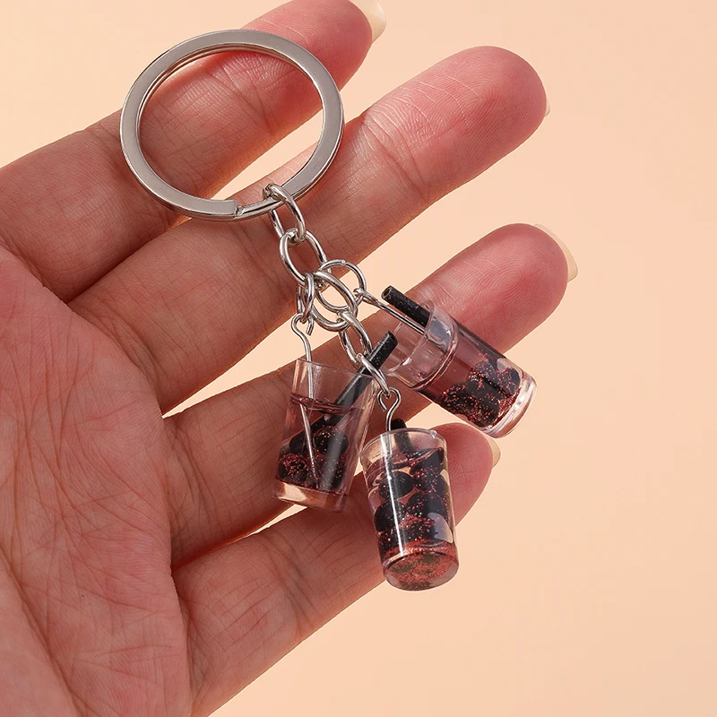 Niedlicher Sommer-Getränkeflaschen-Schlüsselanhänger für Frauen und Männer, Autoschlüssel, Handtaschenanhänger, Schlüsselketten, DIY-Schmuckzubehör – Detail 3