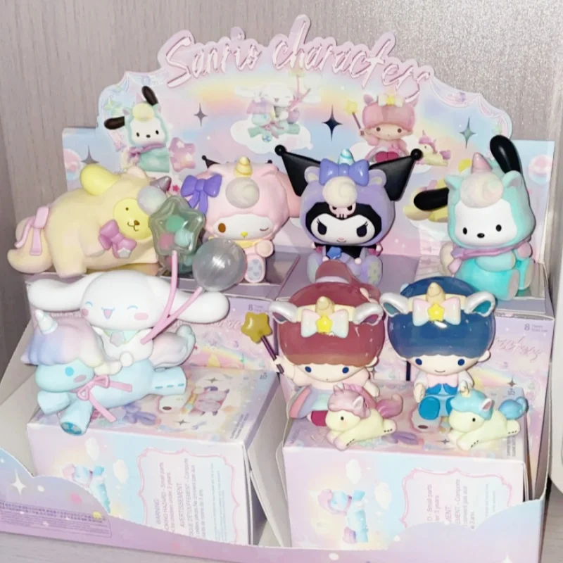 Genuine Sanrio Characters Fantasy Paradise Series Box My Melody Kuromi Tabletop Ornament Children Toy Birthday Gift