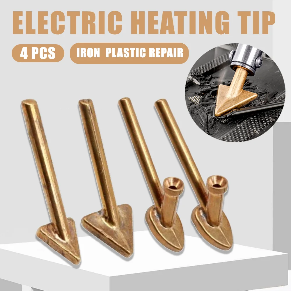 

4Pcs Triangular Soldering Tips for Plastic Welder, Iron Plastic Repair Soldering Tips for Soldering Iron, Soldering Iron Parts