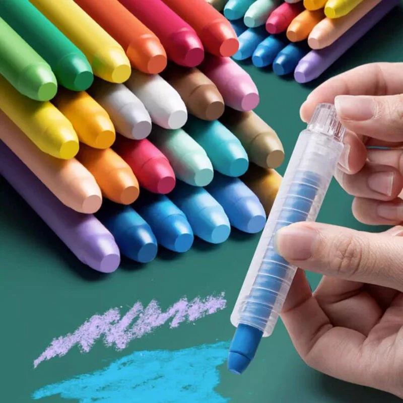 4/6/12pcs Dust Free Chalk Pens Solid Non-toxic Blackboard Whiteboard Drawing Pens School Teacher Chalk Marker Office Supplies