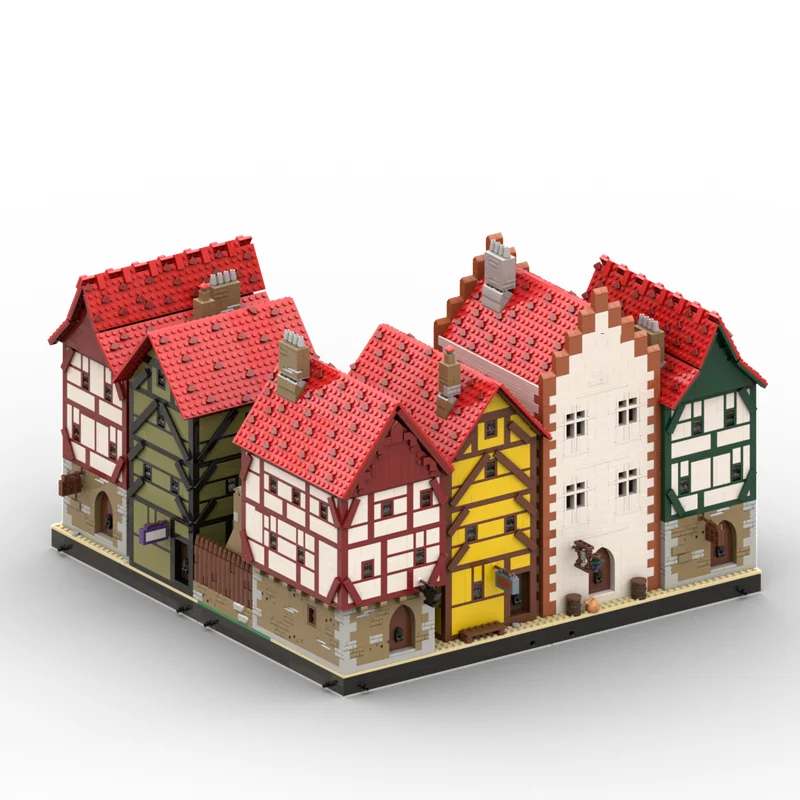 Moc ビルディングブリック タウン＆マーケットシリーズ モデルテクノロジー モジュラーブロック 中世の城 ギフト クリスマスおもちゃ DIY セット 組み立て