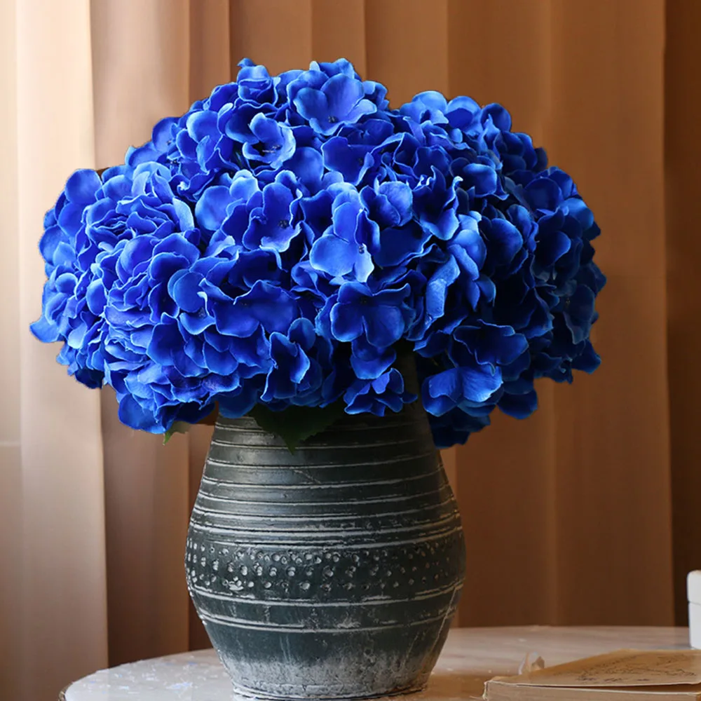 Artificial Flowers Real Touch Silk Hydrangea Bride Bouquet Wedding Home Living Room Decoration Accessories Flower Arrangement