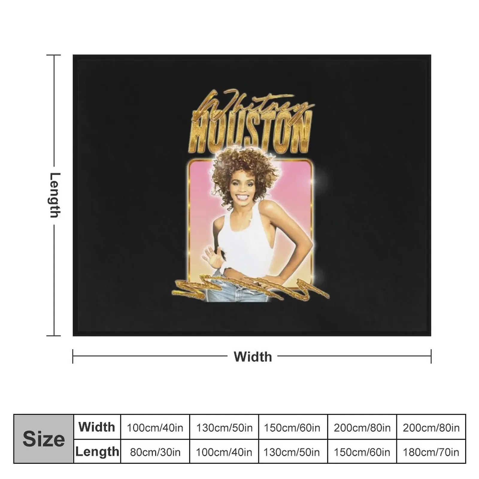 Whitney Houston Throw Blanket Custom Decorative Beds heavy to sleep Fashion Sofas Blankets