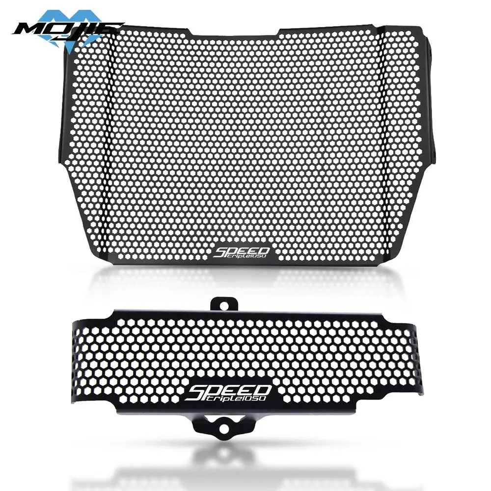 Motocicleta Radiador Grille Guard Set, acessórios refrigeradores de óleo, apto para velocidade Triple S, RS 1050, 1050S, 1050RS, 2016, 2017, 2018,