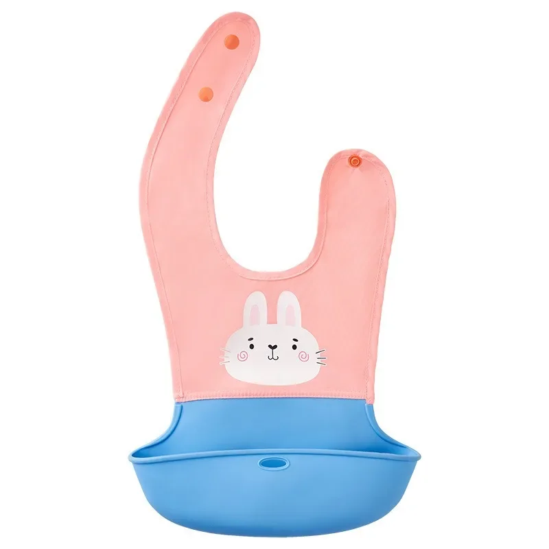 New Baby Eating Bib Childrens Waterproof and Dirt Proof Cover Summer Baby Complementary Food Silicone Bib Summer Male and Female