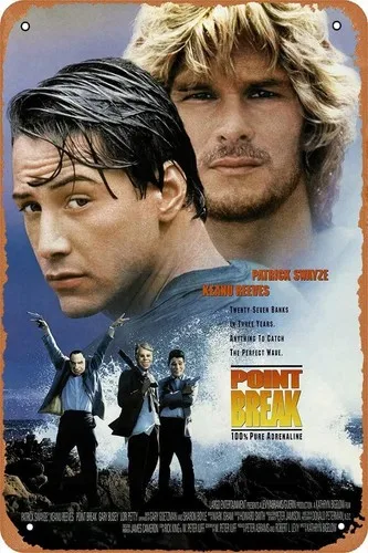 Metall-Blechschild „Point Break“, Filmplakat, Wanddekoration, lustig für Zuhause und Küche