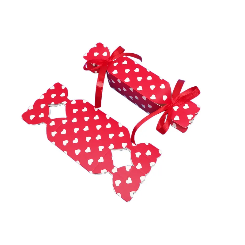 10/20Pcs Süße Geformte Candy Box Mit Band DIY Schokolade Cookies Hochzeit Papier Geschenk Verpackung Boxen Weihnachten Party dekoration – Detail 10