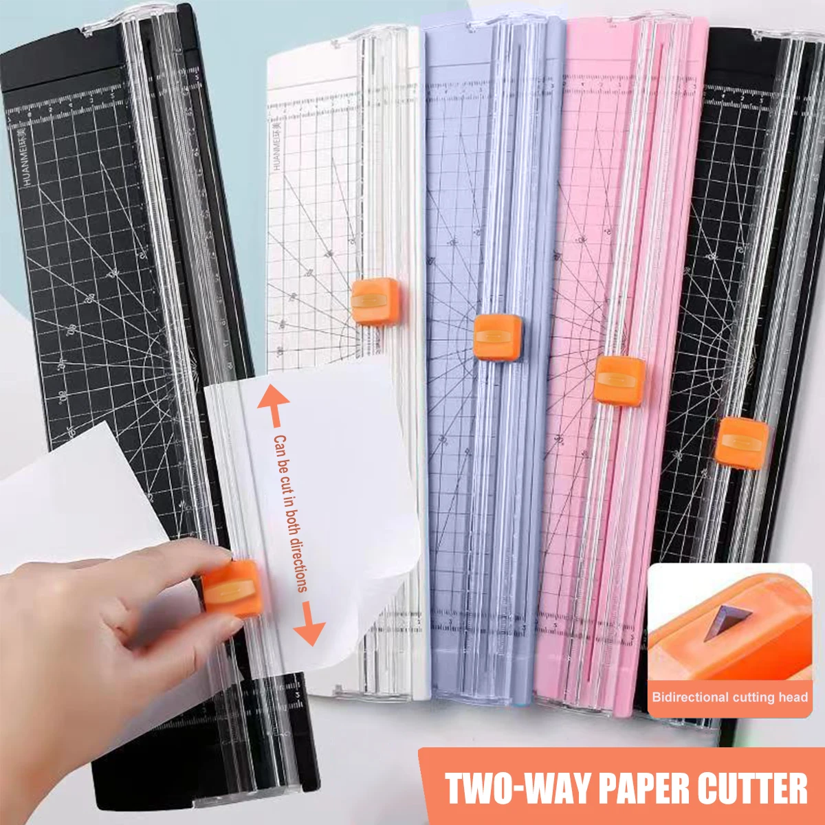 A4 (12-inch) Bi-Directional Mini Paper Cutter for Students, Crafts, Coupons, Kraft Paper & Photos