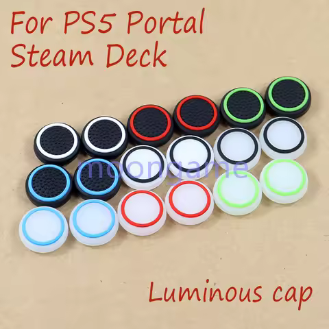 6pcs Luminous Anti-slip Silicone Joystick Caps Controller Thumbstick For PS5 Portal Steam Deck Glow Light Grip Gel Guard