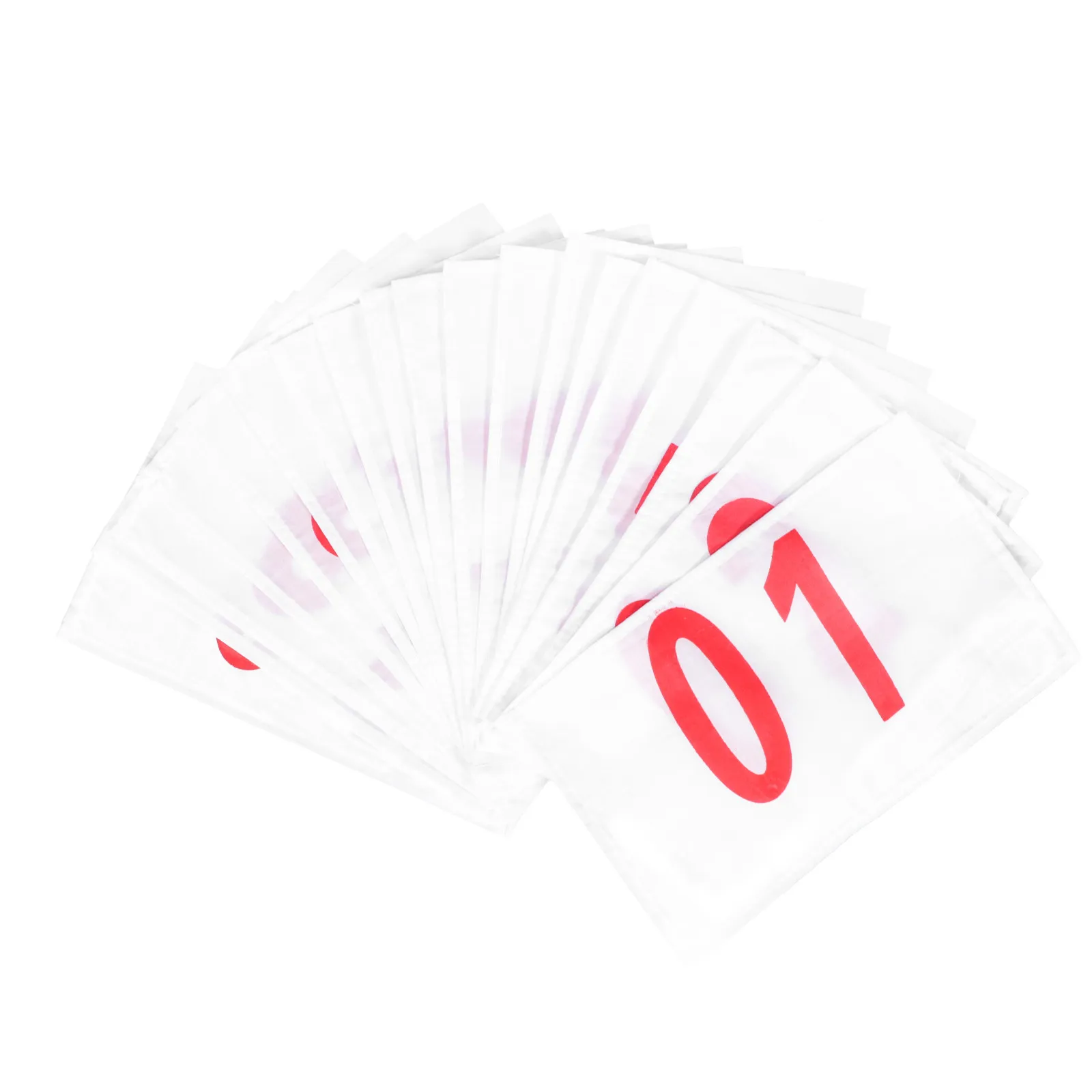 

20Pcs Race Number Bibs Polyester Cotton Running Bib Replacement Portable Sports Number Cloth Competition Athletic Event Supplies