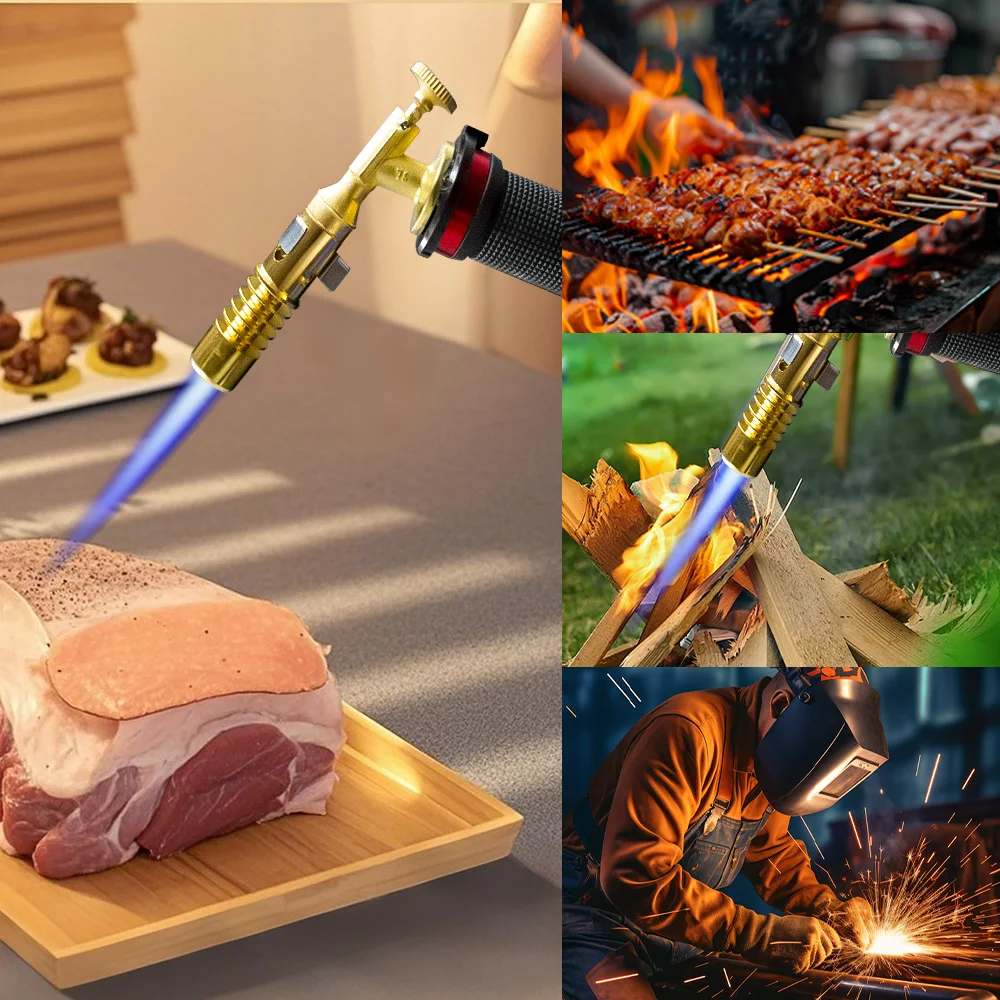 Flammenschweißbrenner Kupfer-Aluminium-Lötwerkzeug Flüssigpropan-Gasbrenner zum Schmelzen von Edelmetallen Gasbrenner-Gebläse – Detail 7