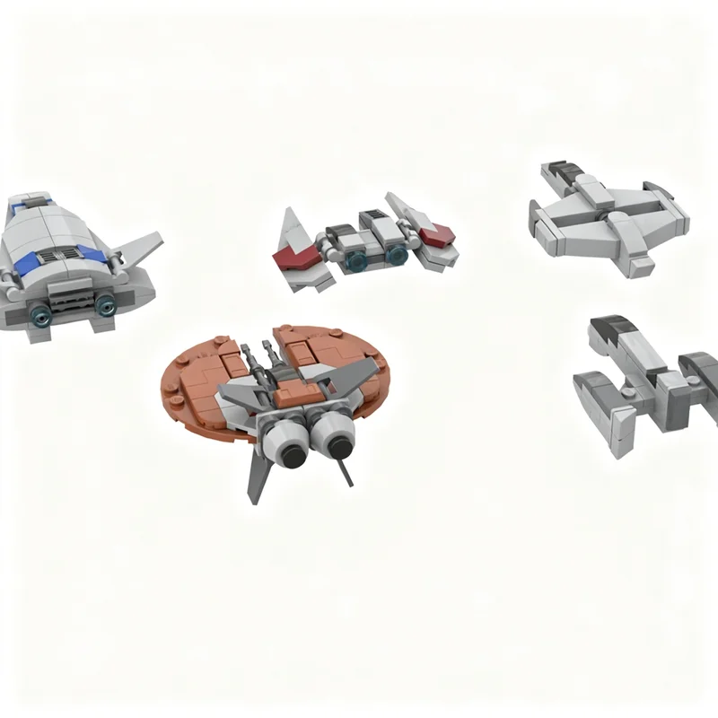 290 pièces MOC Collection de vaisseaux spatiaux Starfighter Modèles de blocs de construction Architecture Cadeau de Noël DIY Idée créative Jouet Éducation