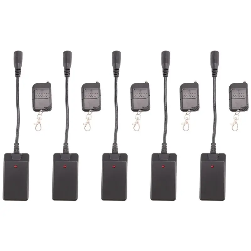 A31T 5 Pack 3 Pin XLR Wireless Remote Control Receiver for Smoke Fog Machine, DJ Stage Controller, 10M Range for Halloween Party