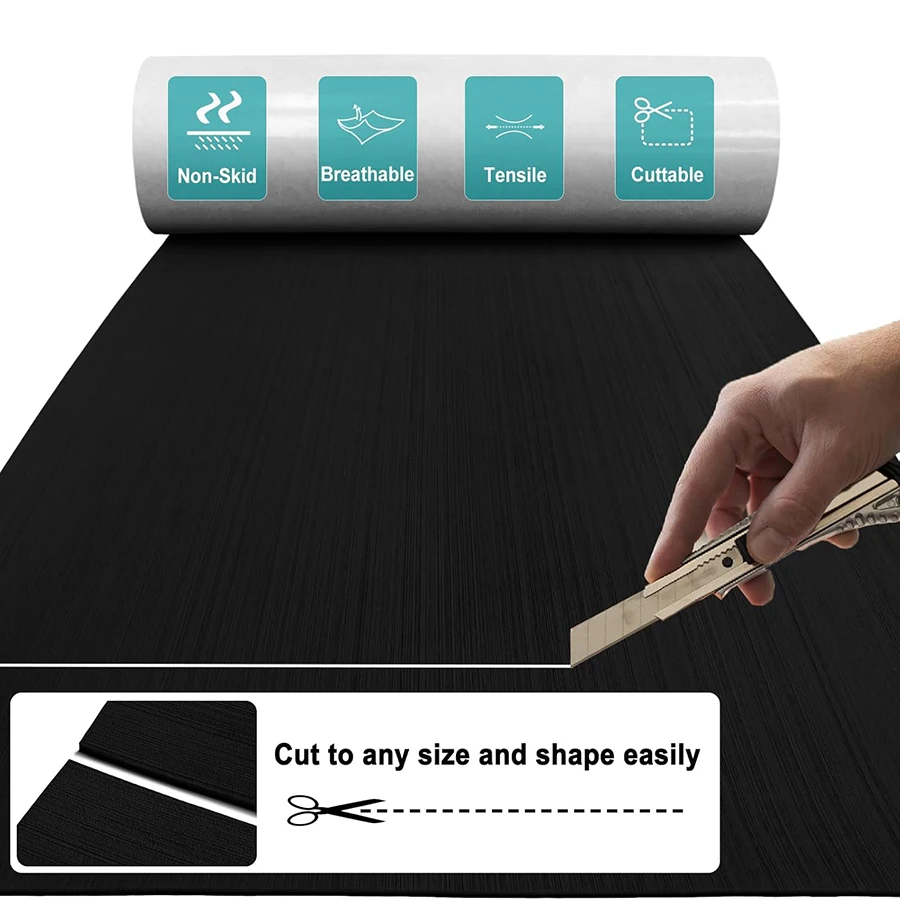 2400*600*6 مللي متر إيفا رغوة فو خشب الساج قارب سطح حصيرة ورقة يخت الأرضيات المضادة للانزلاق ذاتية اللصق وسادة السيارة صلابة عالية صالح CNC #4