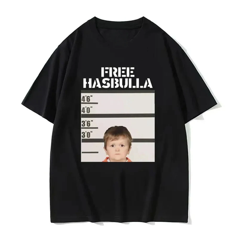 Camiseta gráfica divertida de Hasbulla Meme para hombres y mujeres, camiseta de gran tamaño a la moda, camiseta de manga corta para mujer, ropa de calle Y2k
