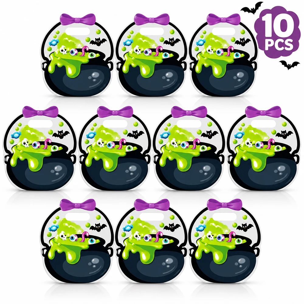 5/10/20 Stück Halloween-Süßigkeitentüten mit Griffen, wiederverschließbare Plastiktüten für „Trick or Treat“, große Geschenktüten für Süßigkeiten. – Detail 8