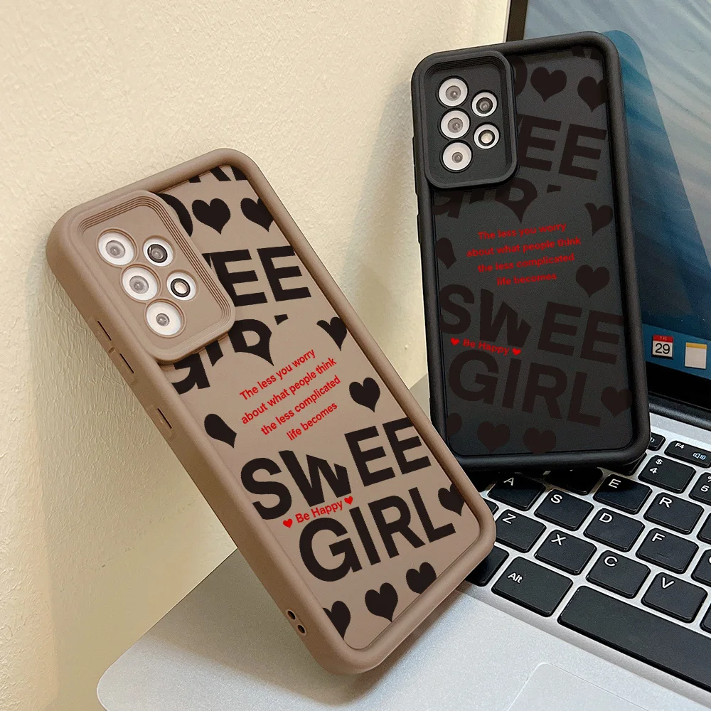 Case For Samsung S26 S25 S23 S22 Ultra Plus S24 FE A15 A55 A56 A54 A17 A07 A36 A53 A57 A37 Creative Love Heart Silicone Cover - view 6