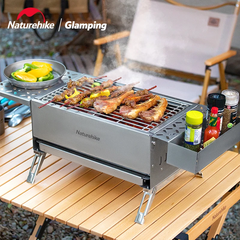 Naturehike 2-In-1 Stove Stainless Steel Camp Picnic Barbecue Firewood Stove Portable Bonfire Stove For Outdoor Family Party