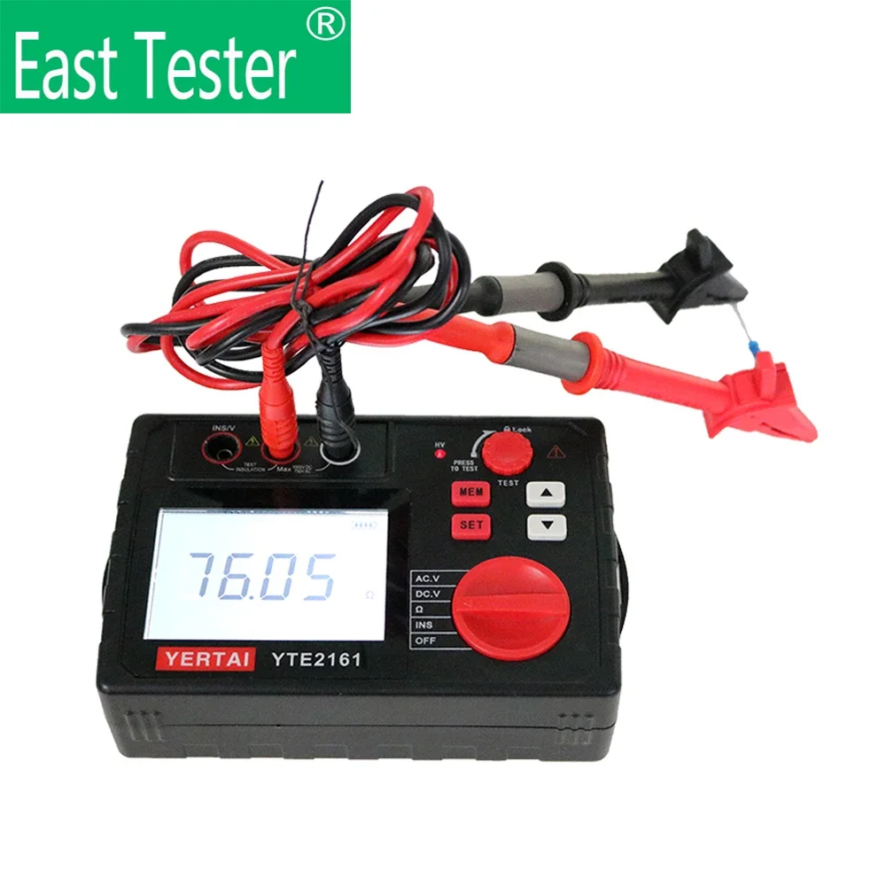 East Tester Isolationswiderstandstester, 10G Ohm 1000V YTE2160, 100G Ohm 2500V YTE2161, DC AV Spannungsmaß, DAR PI-Test