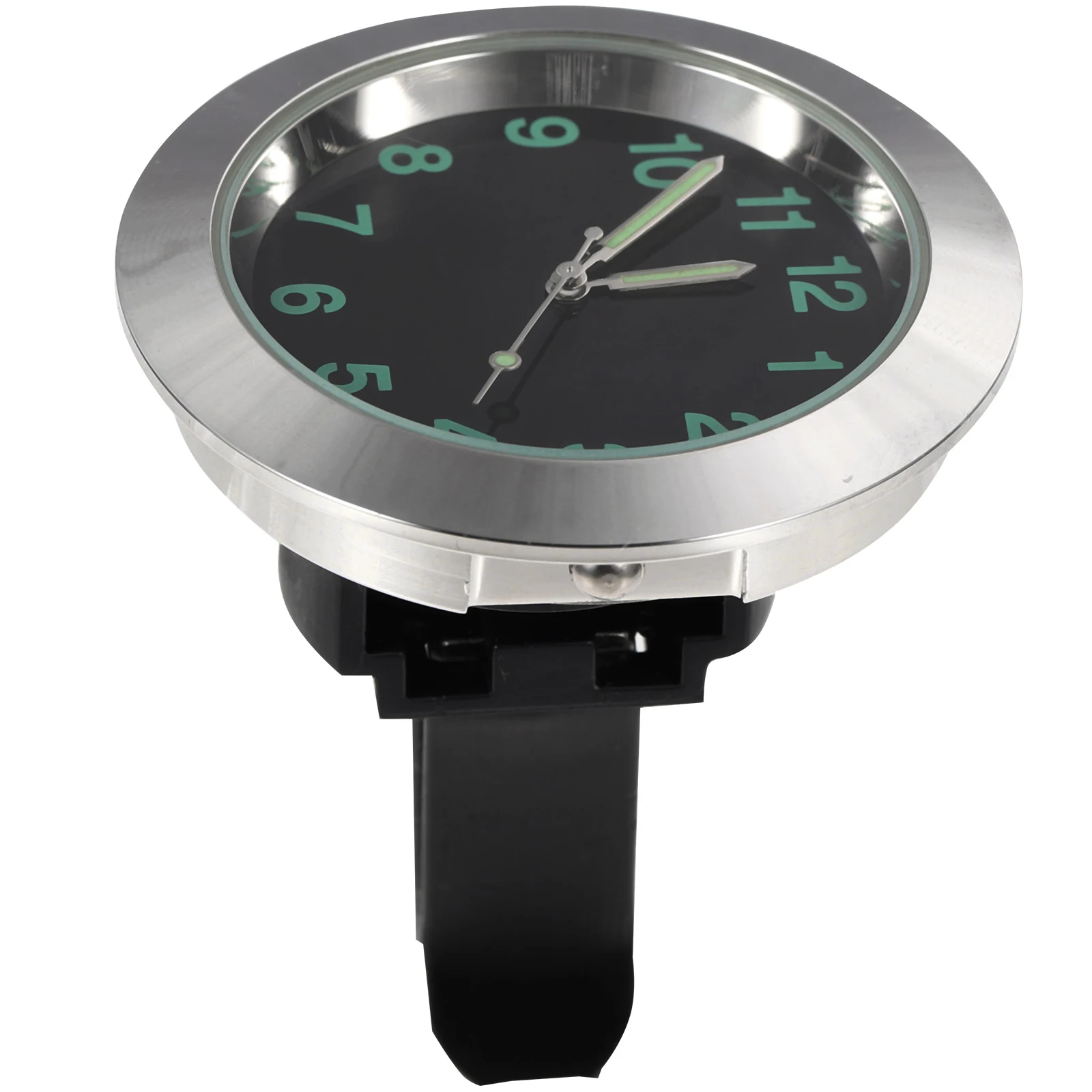 

Luminous Quartz Clock Air Vent Dashboard Compact Fadeless Durable Metal Body Electroplated Automotive Office