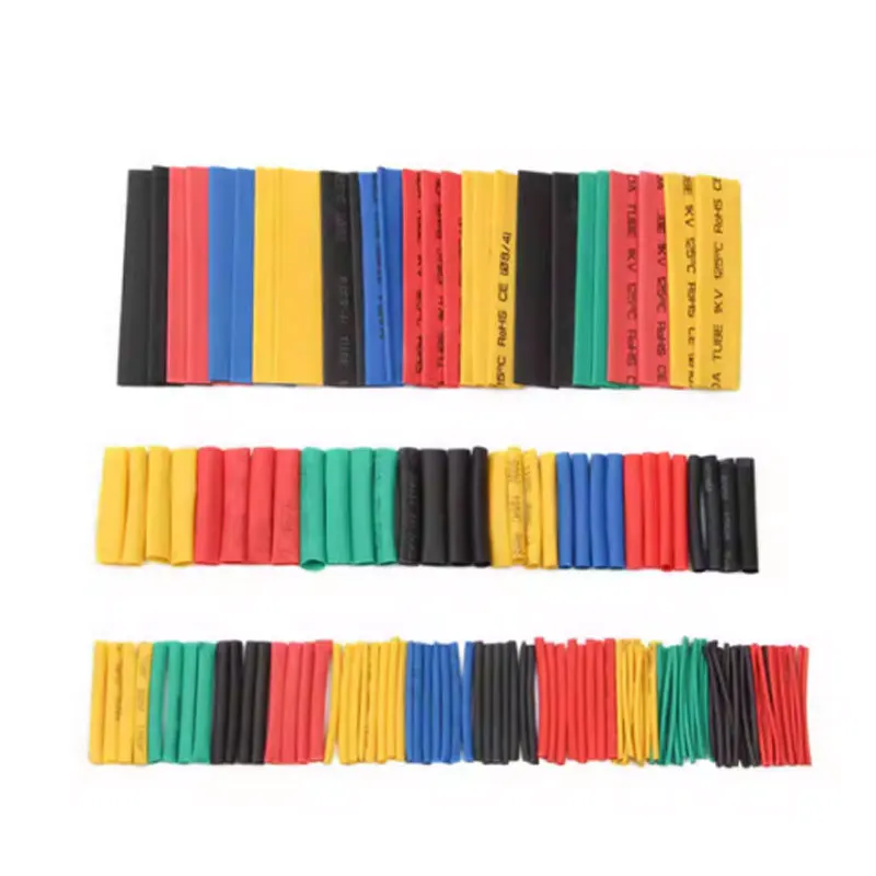 164 قطعة أنابيب الانكماش الحراري العزل التغطيه كابل بيانات حماية الهاتف المحمول الحرارية الكهربائي المحلي إصلاح الكهربائية