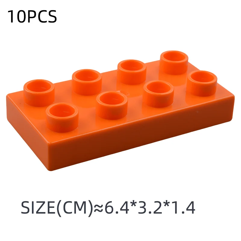 2X4 Big Size Bricks DIY Creative Bulk thinly Building Blocks Educational Kid Toys Large Particles Slope Brick Compatible With