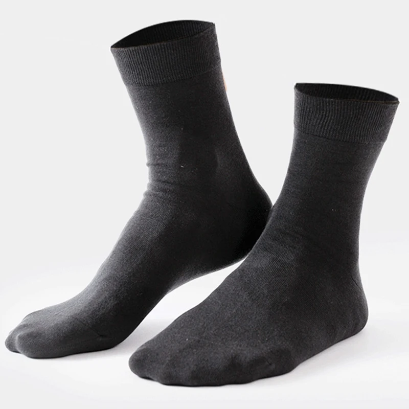 5 Pairs Men's Plus Size Socks Medium Tube Extra Large Stockings Pure Cotton Solid Color Comfortable Fashion Plus Size Socks