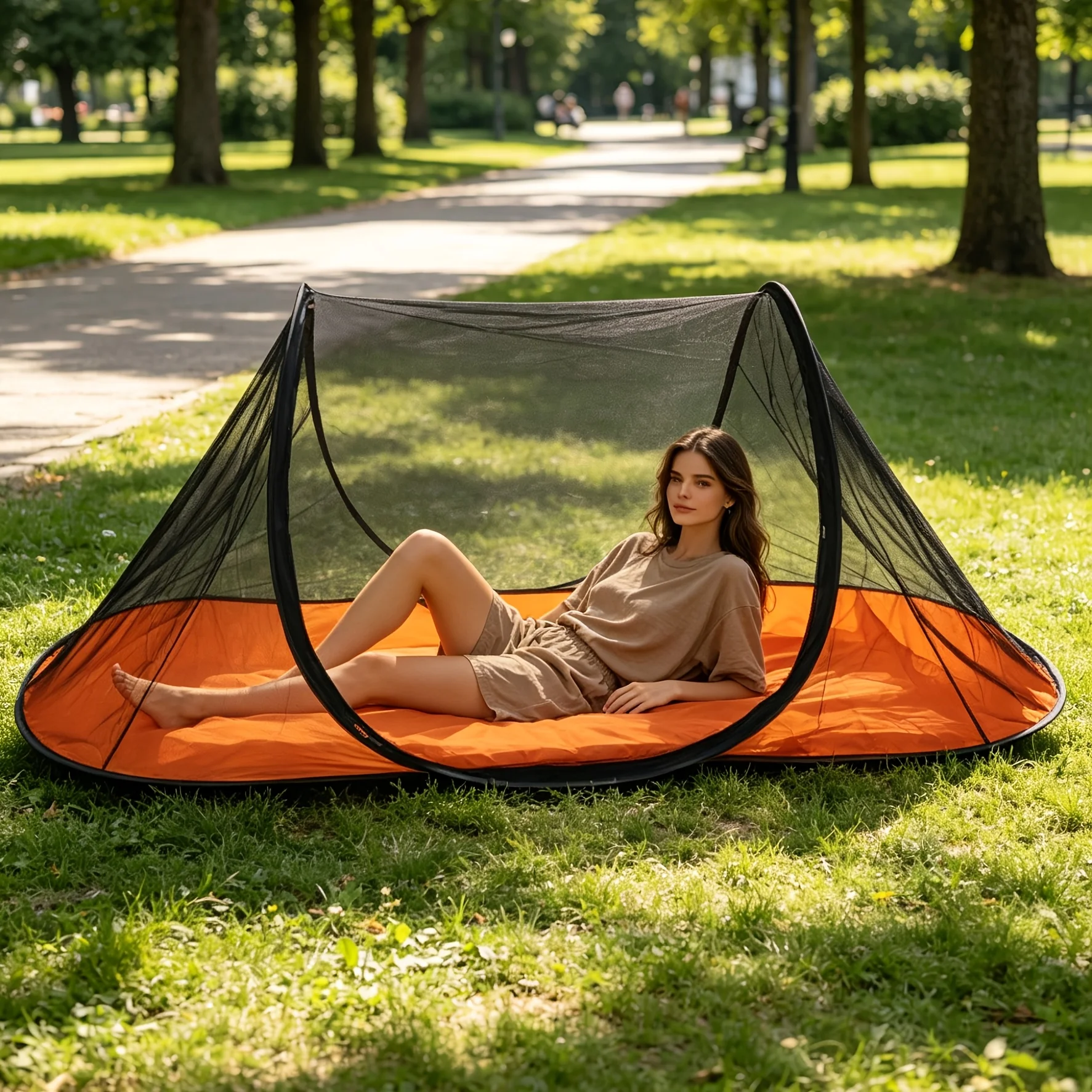 Portable Mosquito Net Tent 200x72x70cm Foldable Automatic Pop Up Outdoor Camping Mosquito Net Tent Travel Accessories