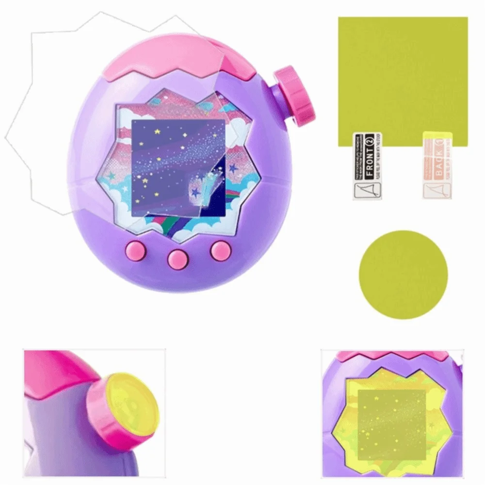 1/3 قطعة HD المضادة للخدش لوحة الغطاء الواقي بولي TPU الأصفر شاشة لينة طبقة رقيقة واقية واقي للشاشة ل Tamagotchi الجنة