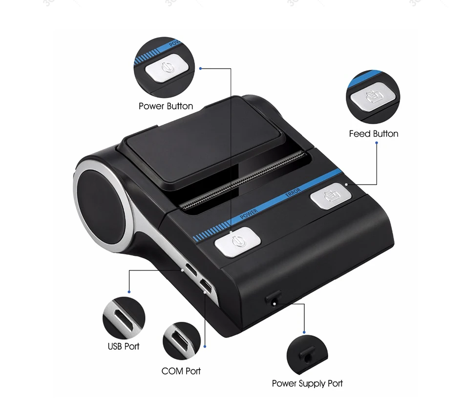 Hot sale Wireless Mini 80mm Bluetooth Portable Thermal Receipt Printer Mobile Phone Android POS PC Pocket Bill Makers Impresora