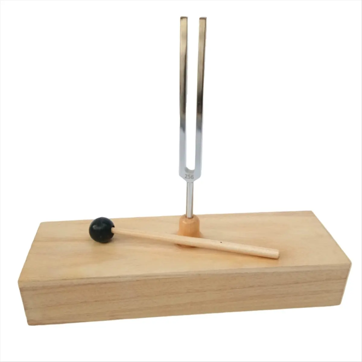 [828 Sale] 256HZ Tuning Fork with Wooden Resonant Box Acoustic Science Tools for Sound Therapy, Yoga, Meditation and Relaxation view 5