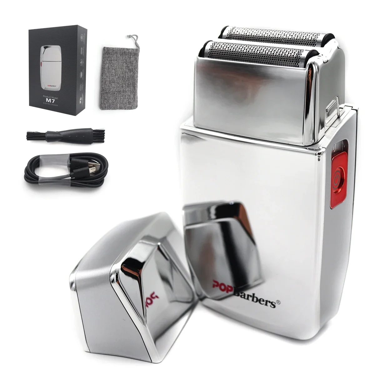 

Pop Barbers M7 P600 Professional Hair Cutting Machine Oil Head Reciprocating Electric Hair Clippers 0MM Shaver 9000RPM Trimmer