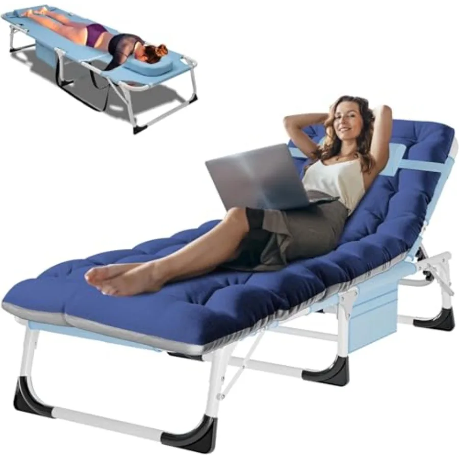 

Многофункциональное кресло-шезлонг 4-в-1 с вырезами для лица и рук для загара, сверхпрочное складное кресло-реклайнер с плюшевой хлопковой подушкой, без сборки