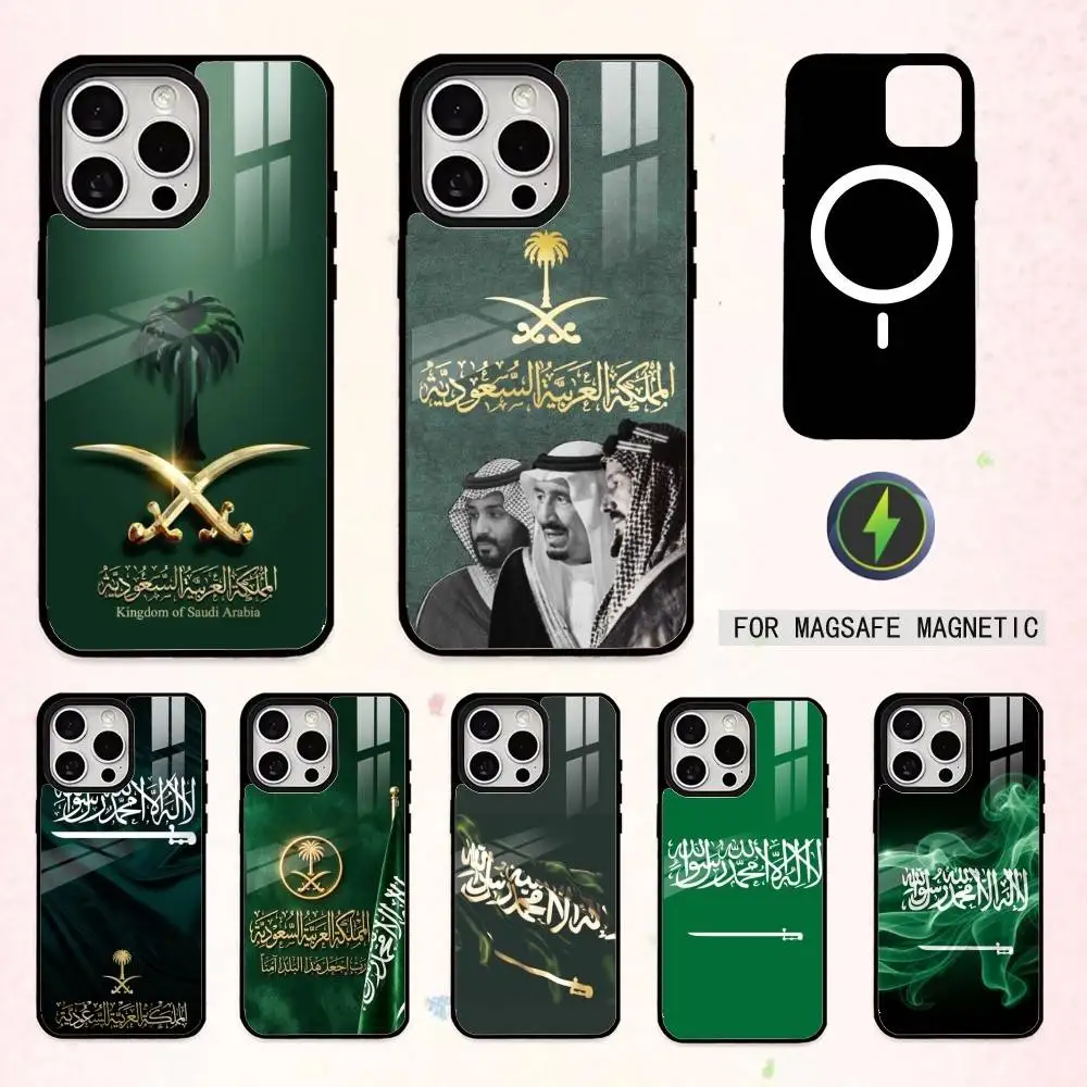 

Kingdom Of Saudi Arabia Flag Phone Case For iPhone17,16,15,14,13,12,11 Plus,Pro Max Magnetic For Magsafe Wireless Charging