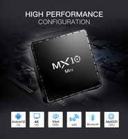 MX10 MINI Ultra HD Media Player Android 10.0 OS Dual-Band WiFi 2.4G/5G Android Smart TV Box High Quality Android TV Box