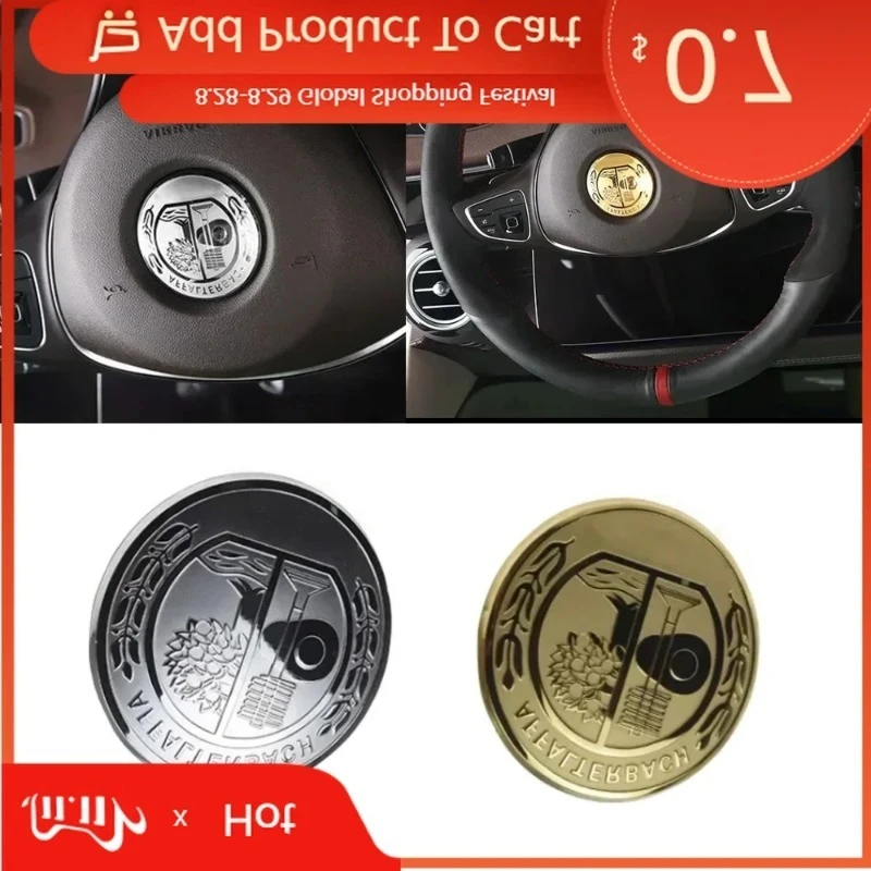 

Для MERCEDES-BENZ автомобильная наклейка для Benz серебристая/золотая наклейка на руль 52 мм для AFFALTERBACH AMG Mercedes-Benz W463 W205 W177