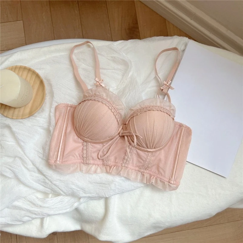 Sweet Seductive Lingerie Women Delicate Lace Set Push Up Bra Small Cup Feminine Charming New Collection