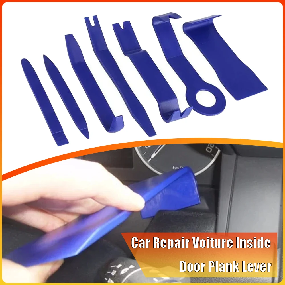 

7Pcs Tool Set Plastic Car Repair Voiture Inside Door Plank Lever Auto Removal S Panel Navigation Audio System Disassembly Tools