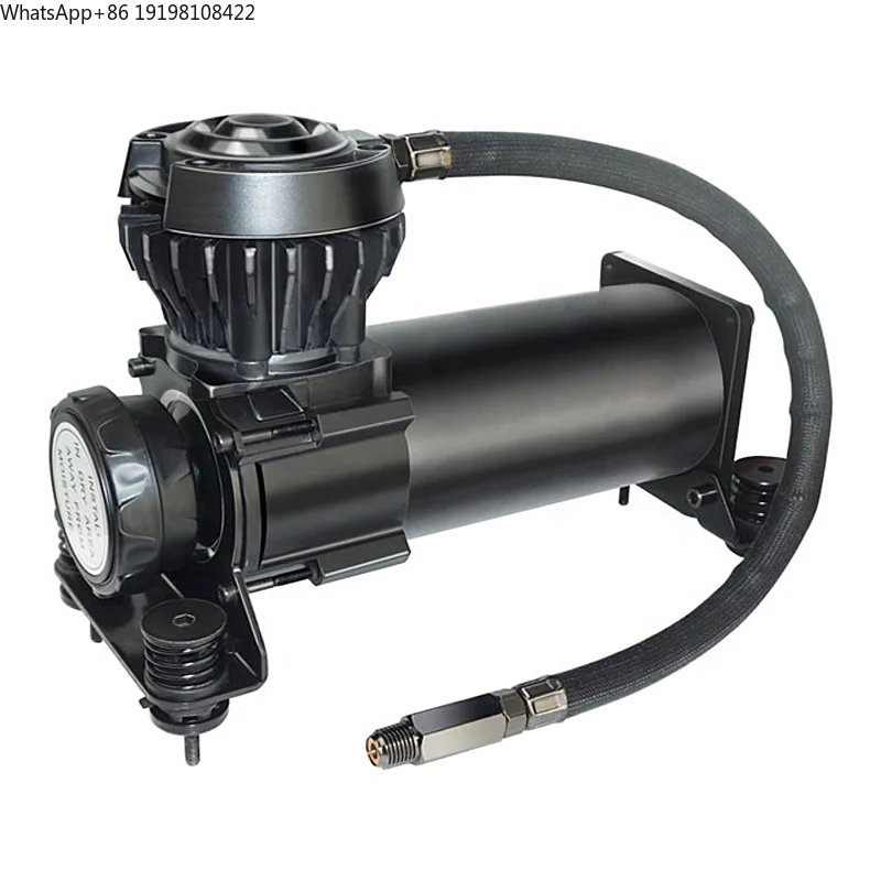 Universal V360 200Psi 58DB 1/4NPT 12V Waterproof Silent Air Suspension Compressor Pump Kit Waterproof Grade IP67 Black