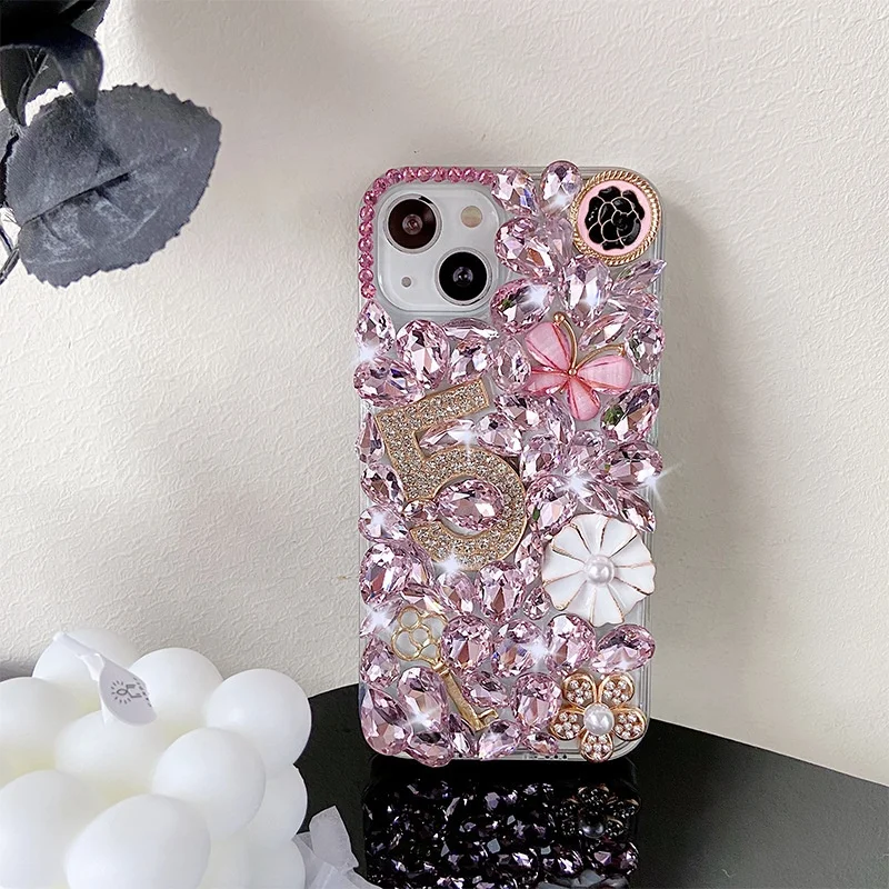 Diamond Rhinestone Phone Cases for Women, Luxury Cellphone Cover, for Huawei, P50Pro, P40lite, 40, for Honor 9X, 50, 60Pro