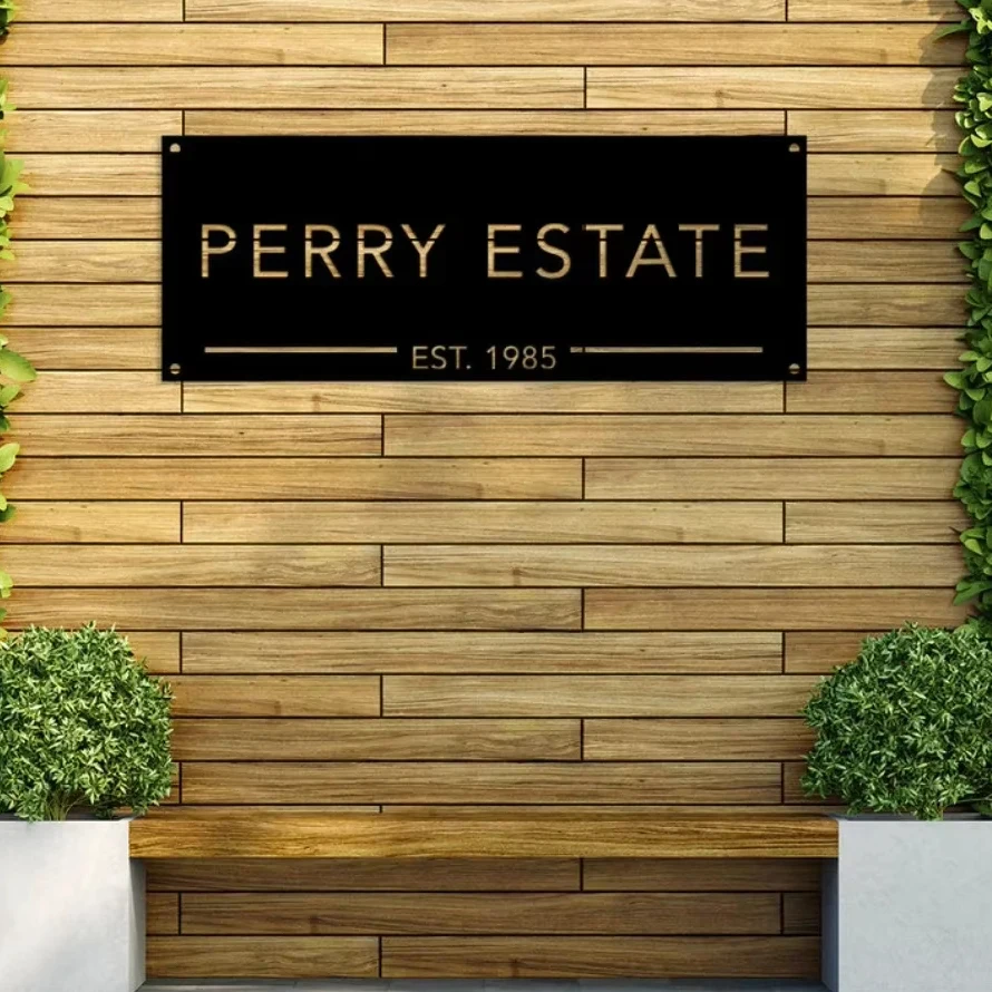 Personalized Metal Name Sign: Custom Laser Cut Steel Wall Art