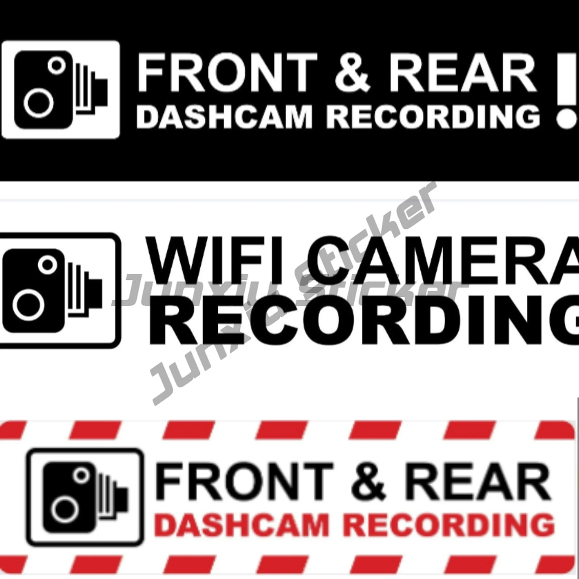 

Dashcam Recording Front & Rear CCTV Sticker Notices For Car Van Bus Lorry HTVs