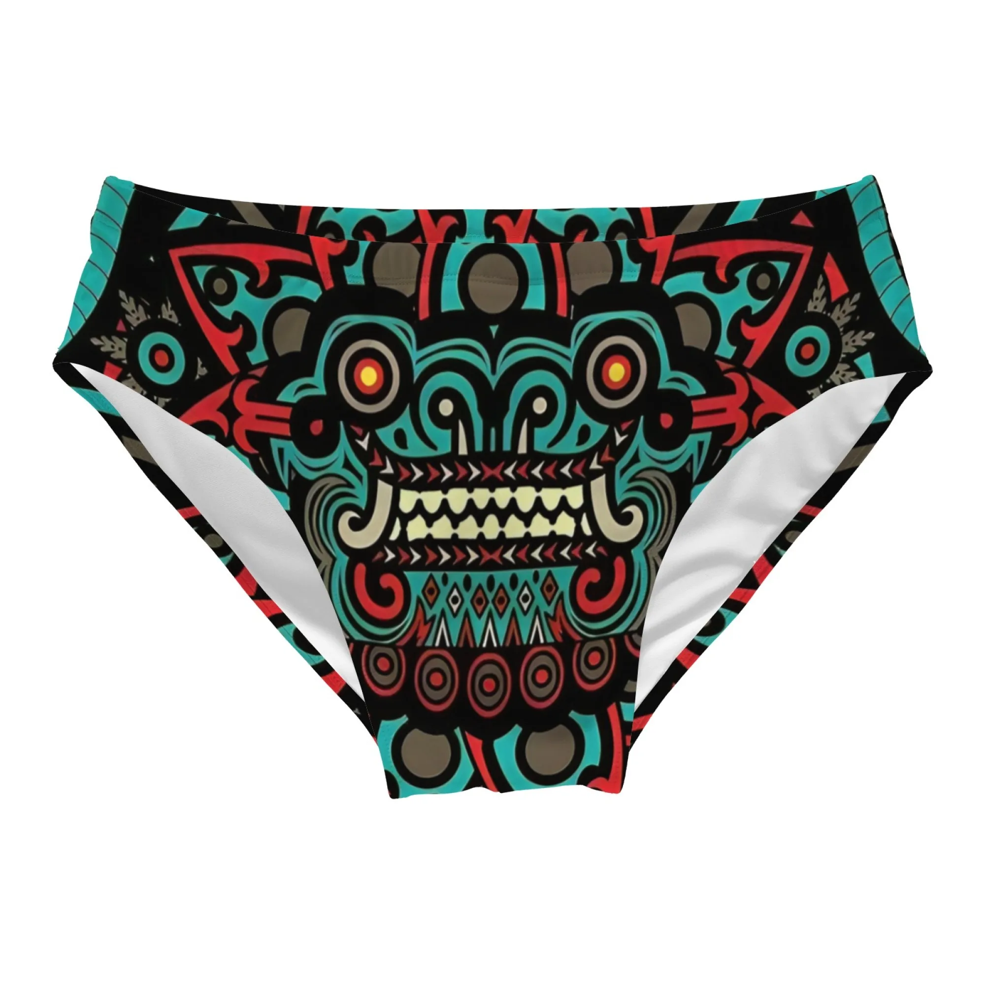 Mayan Totem Badehose, schnell trocknend, atmungsaktiv, rutschfest, für Herren, Dreieck-Badehose, Wassersport, Surfen, Fitness, neuartige Badebekleidung