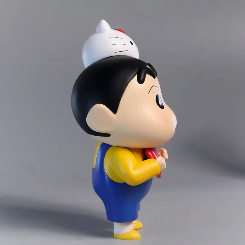 17cm Crayon Shin-Chan Anime Kawaii Model Doll Cos Katie Cat Q Version Figurine Toy Handmade Model Ornament For Kids Gifts