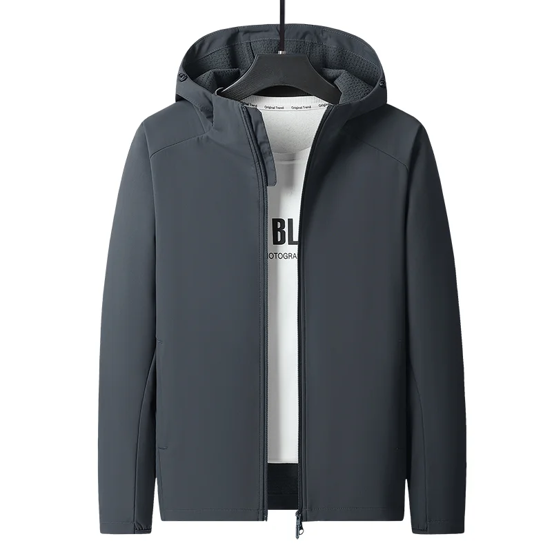 Zippered Pocket Lantern Long Sleeve Solid Color Cardigan Men's Casual Fashion Top