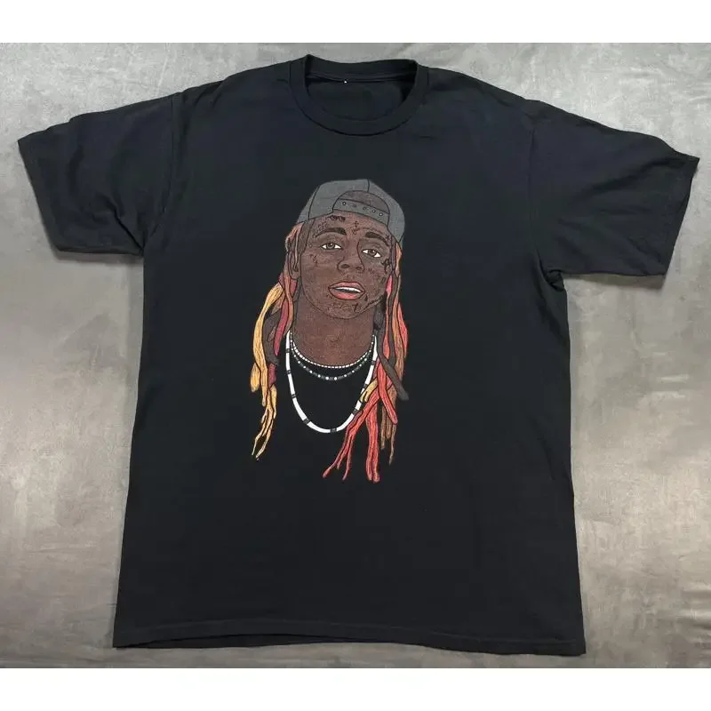Medium Black Little Lil Wayne T Shirt Rapper R B Pop Music Concert Tattoos Hip Hop